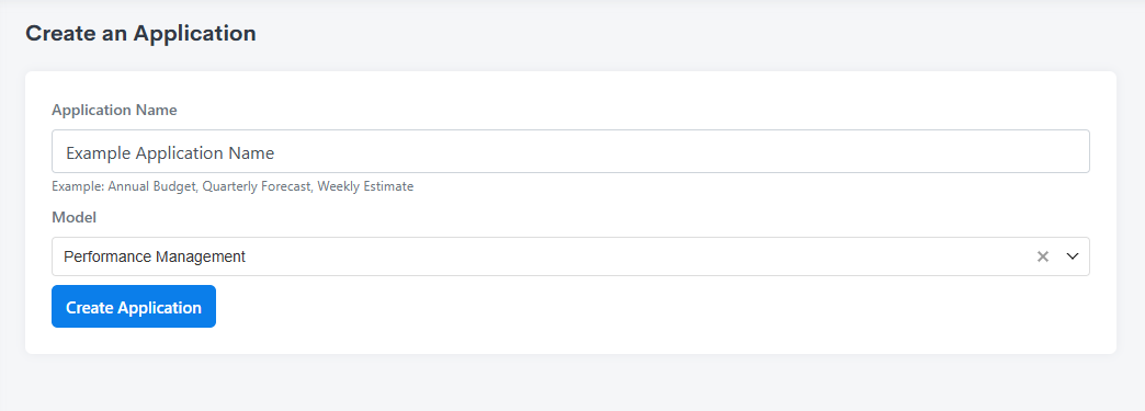 Create Application