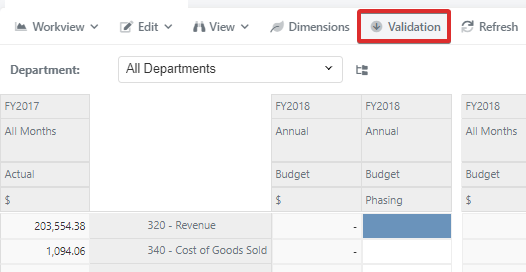 Data Validation Button