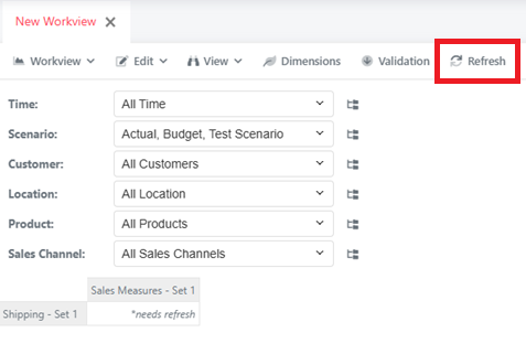 Refresh workview