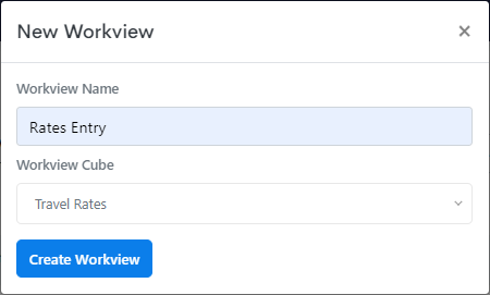 Creating Rates Entry Workview